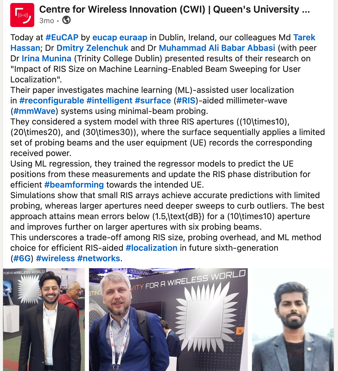 EuCAP 2026 presentation update